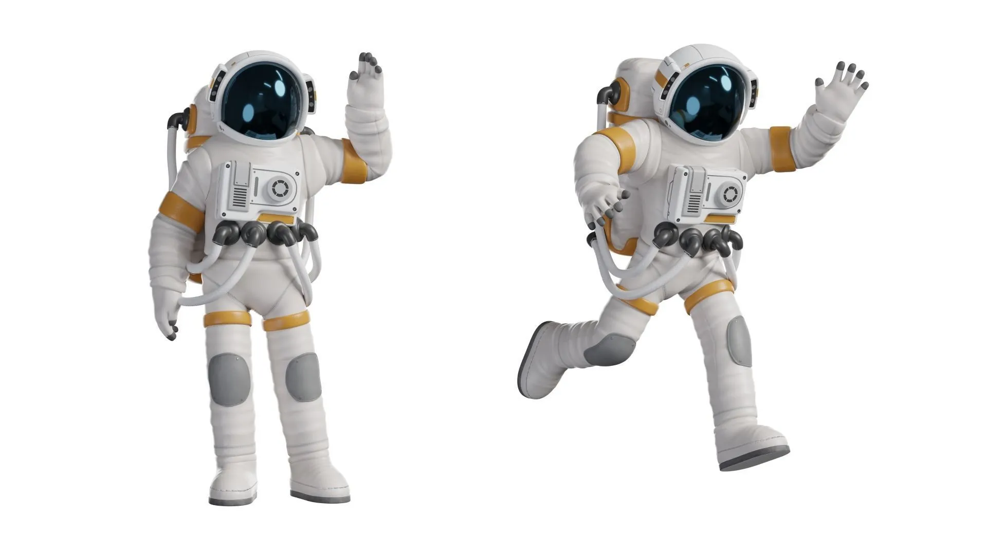 Cartoon Astronaut Man 3D animation showcase